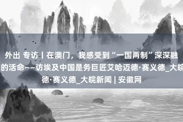 外出 专访丨在澳门，我感受到“一国两制”深深融入东说念主们的活命——访埃及中国是务巨匠艾哈迈德·赛义德_大皖新闻 | 安徽网