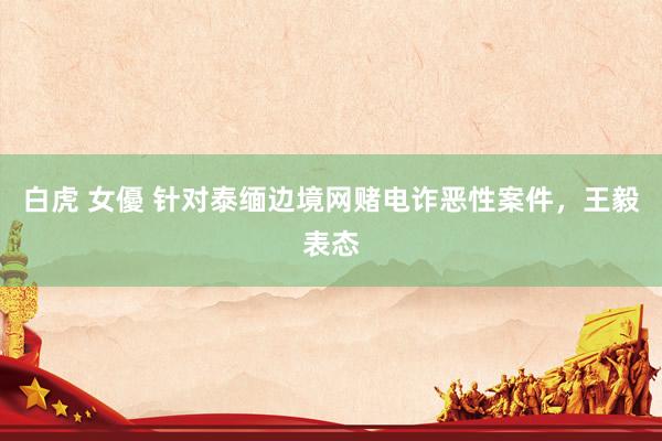 白虎 女優 针对泰缅边境网赌电诈恶性案件，王毅表态