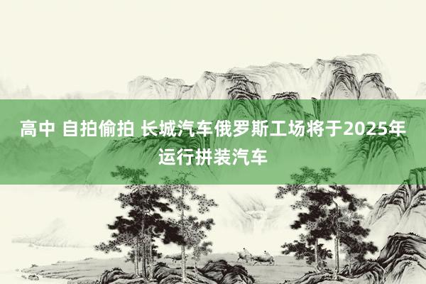高中 自拍偷拍 长城汽车俄罗斯工场将于2025年运行拼装汽车